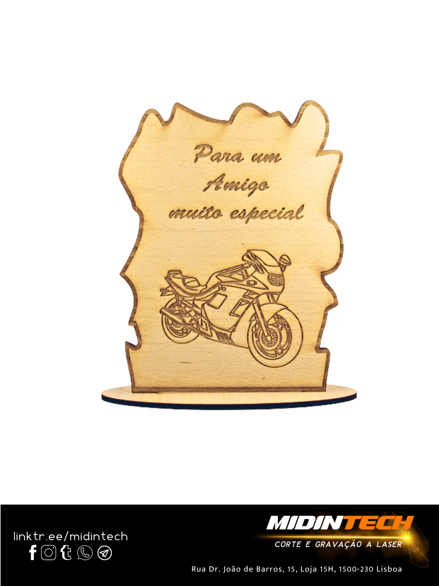1002 | Placa Alusiva Média #amigo-5 Recortada