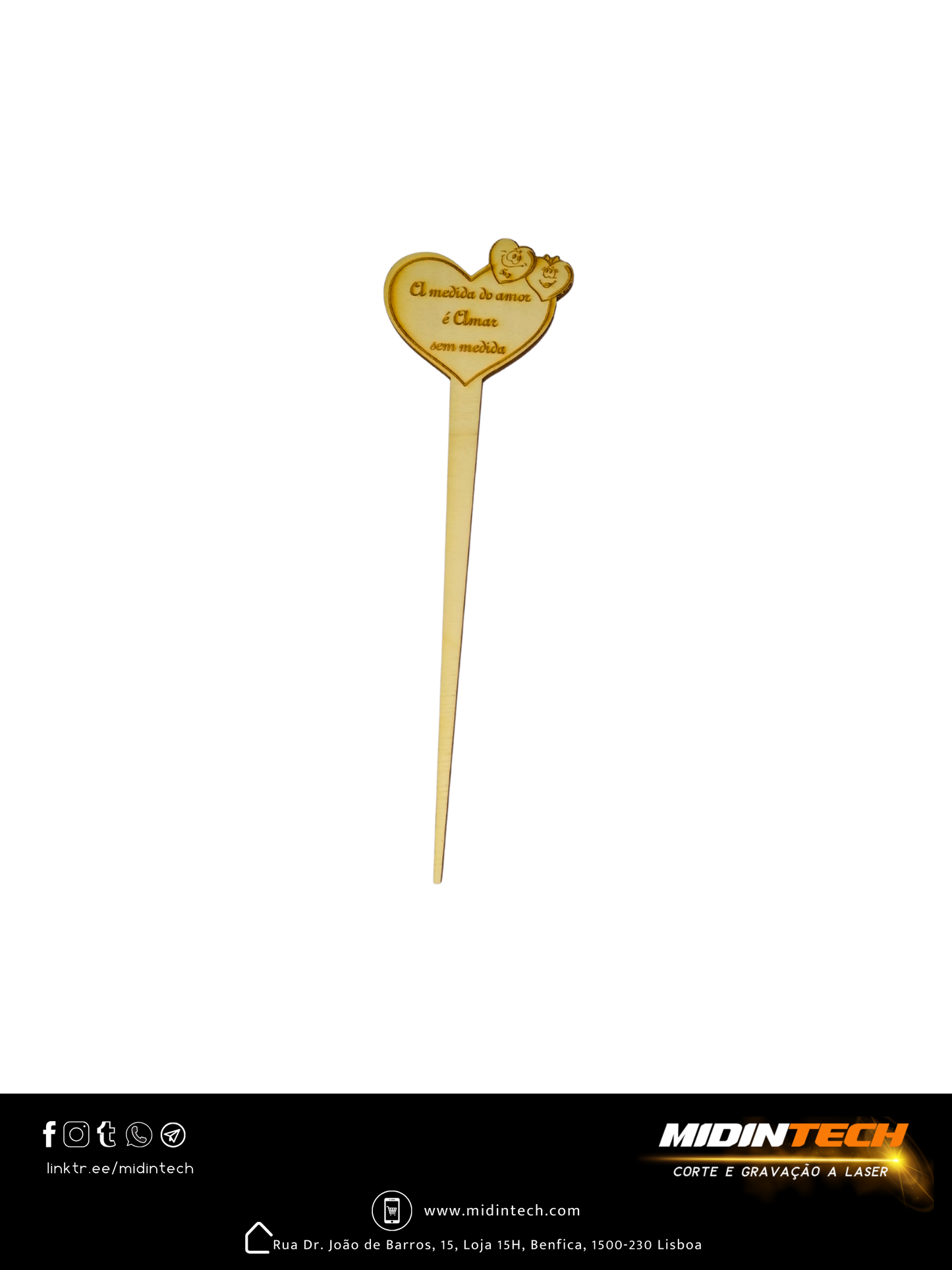 1312 | Topo Pequeno em Madeira #Amor-1