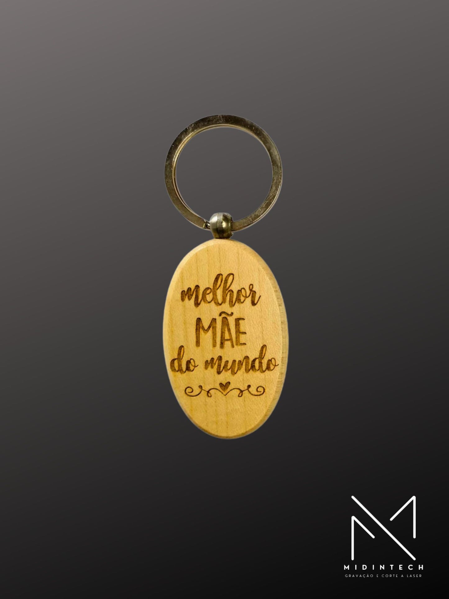 Porta-Chaves madeira oval#PCMO02