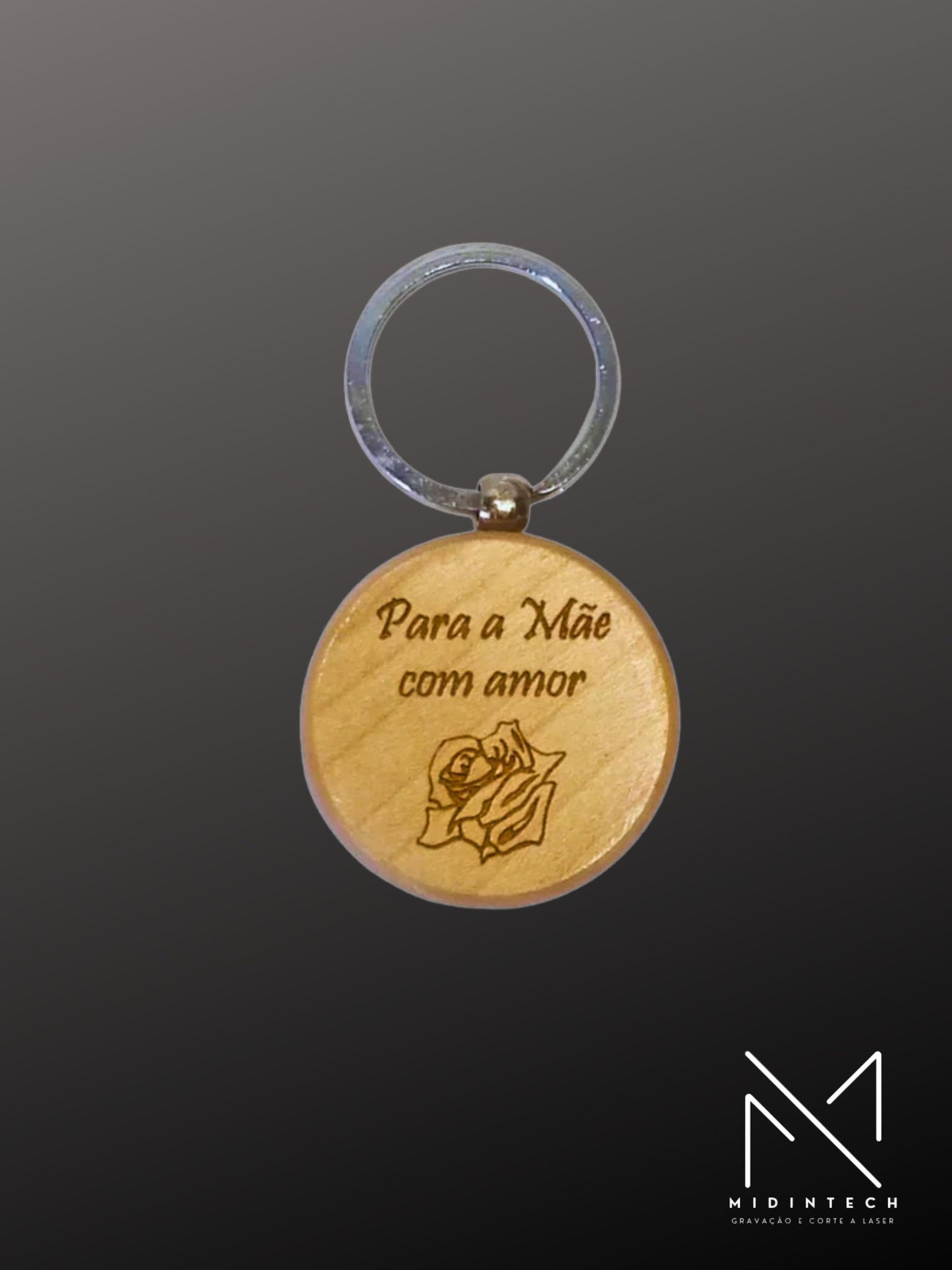 Porta-Chaves madeira redondo#PCMRd01