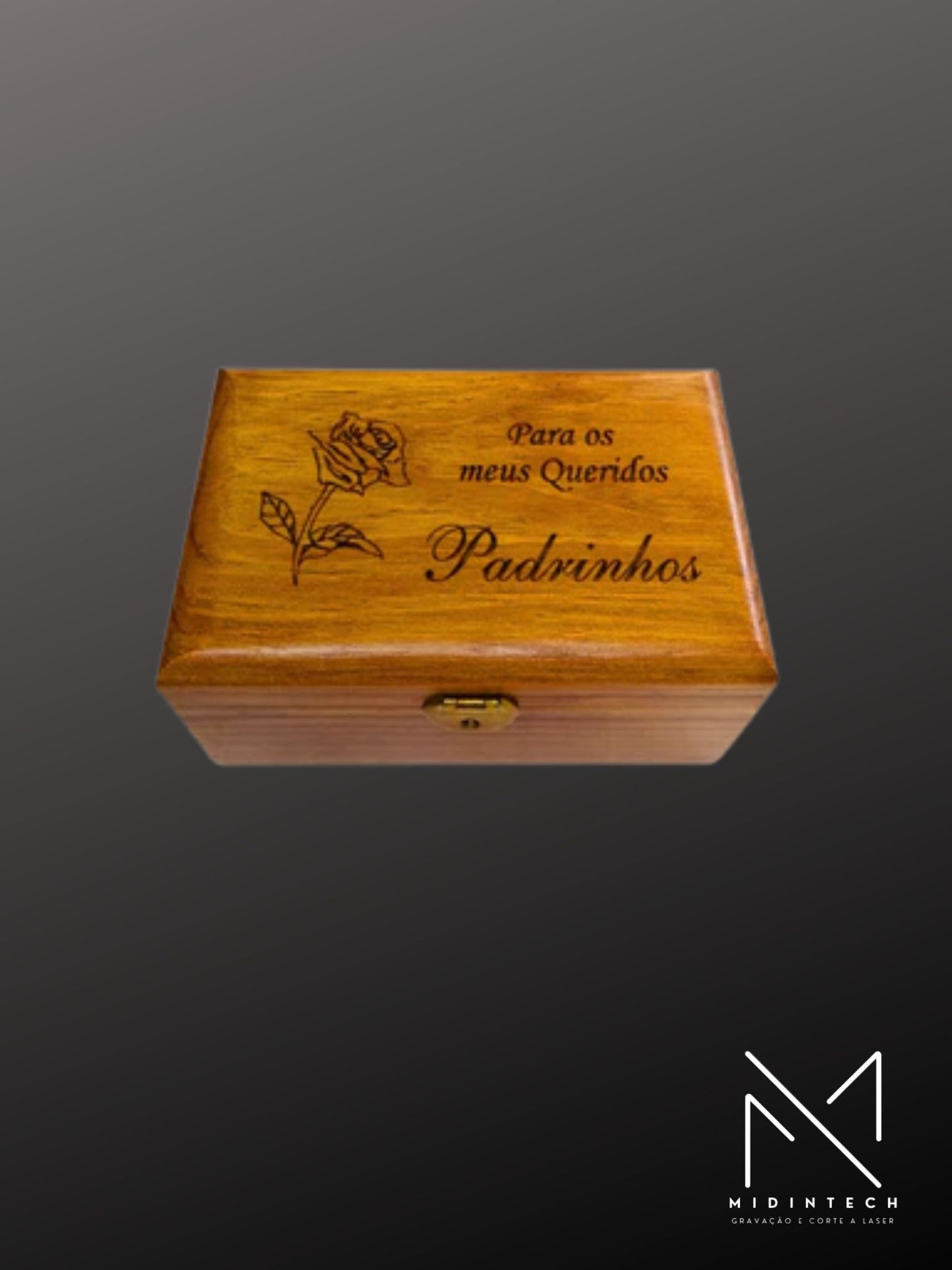 Baú madeira escura