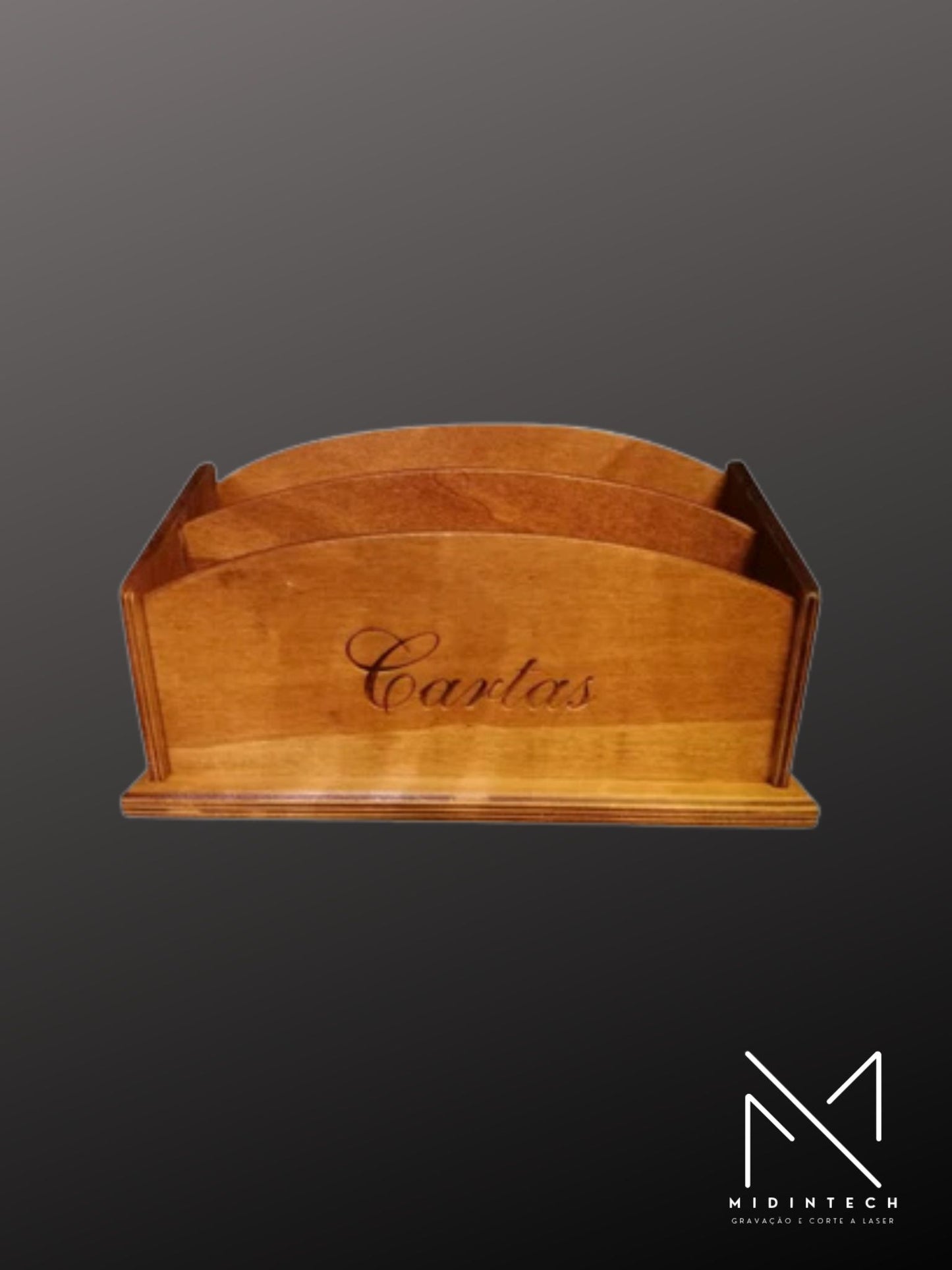 Suporte madeira para cartas#SMC01