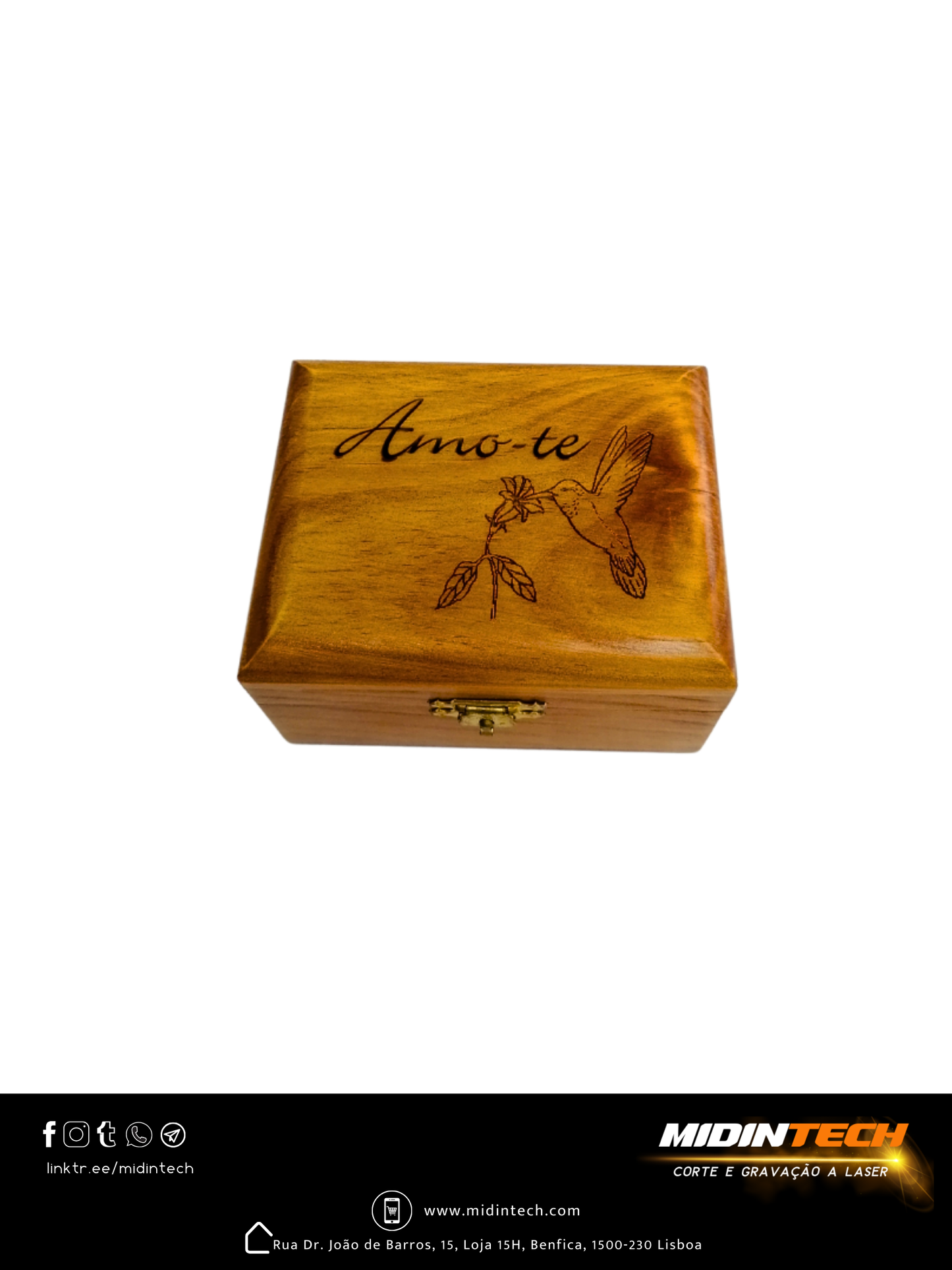 2108 | Caixa Baú Nº1 Escuro #Amor-1