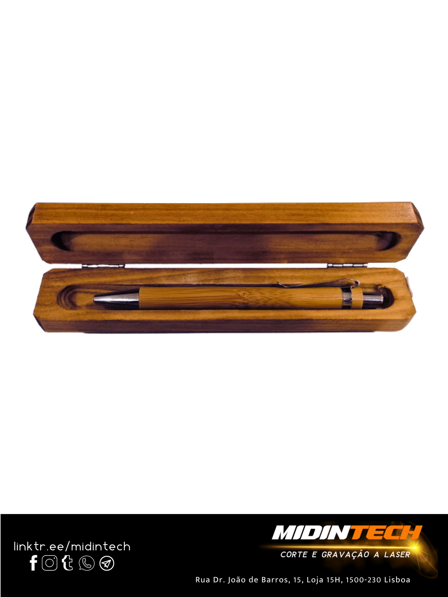 3002 | Caixa Retangular Escura com Esferográfica #Mãe-1