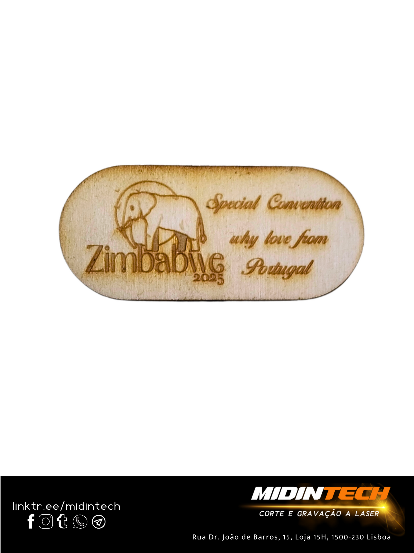 JW7120 | Íman Oval Logo Congresso Especial #Zimbabwe2025