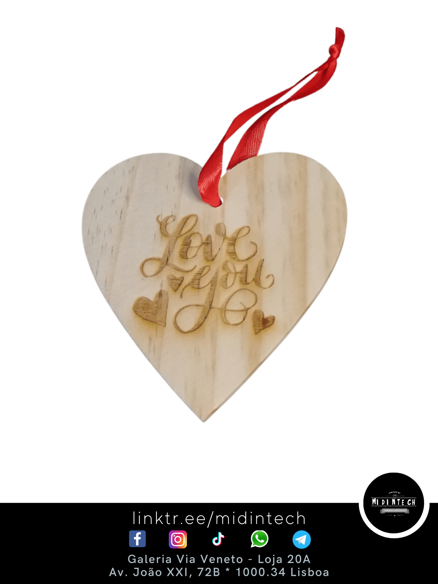 1150 | Alusivo Coração Enfeite