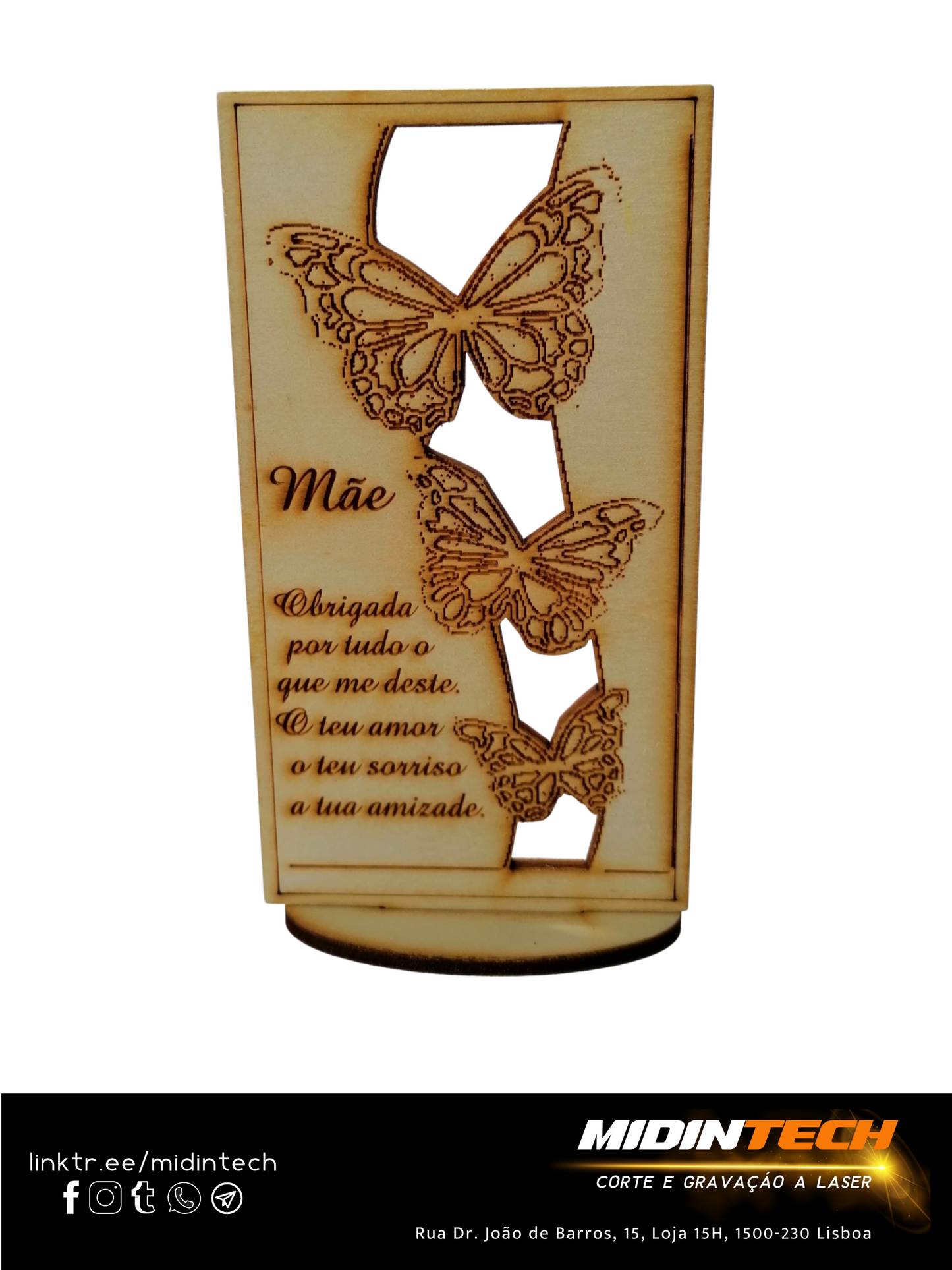 1002 | Placa Alusiva #mãe-1 Borboletas