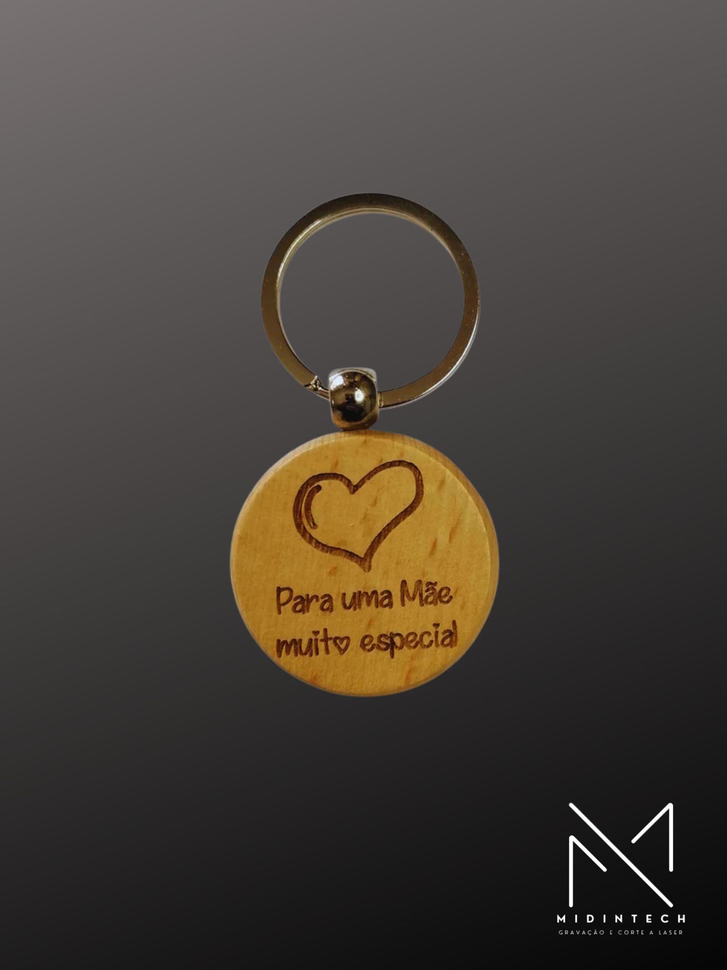 Porta-Chaves madeira redondo#PCMRd05