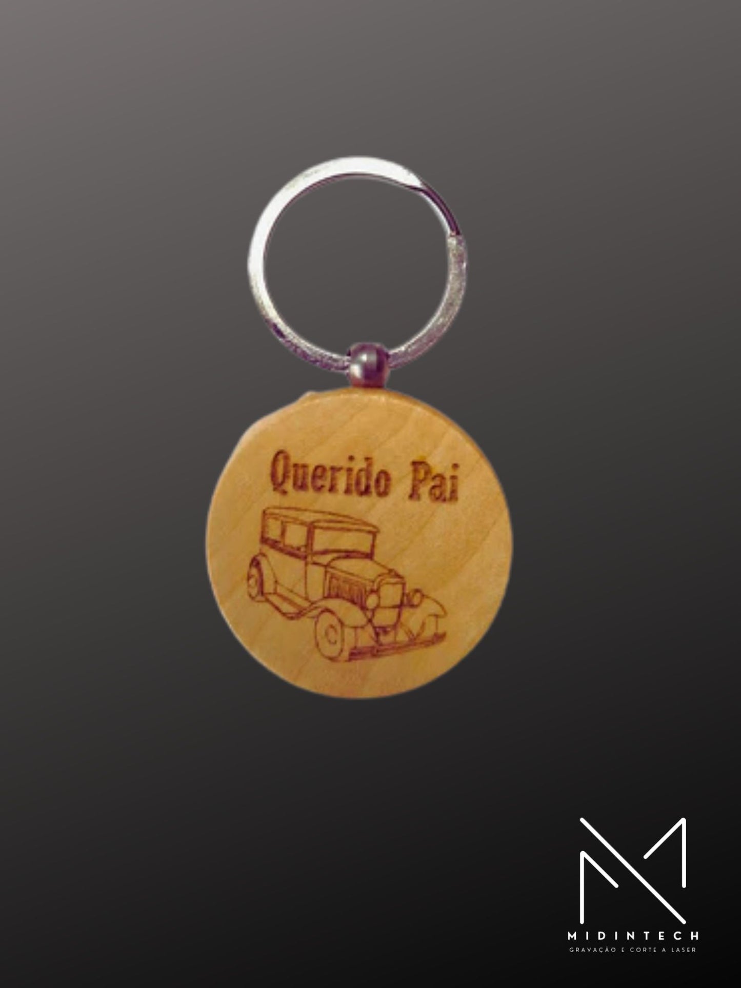 Porta-Chaves madeira redondo#PCMRd02