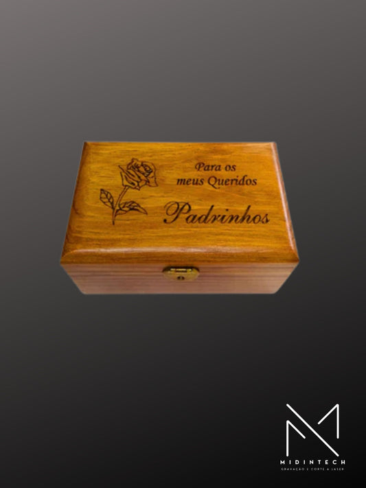 Baú madeira escura