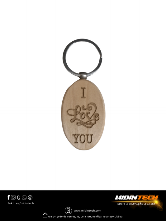 6002 | Porta-Chaves Oval em Pinho #Amor-3