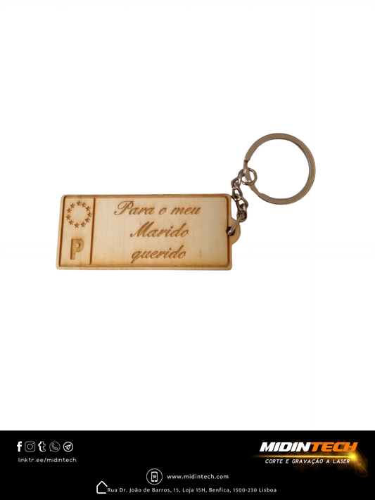 6010 | Porta-Chaves Retangular em Choupo #Amor-1