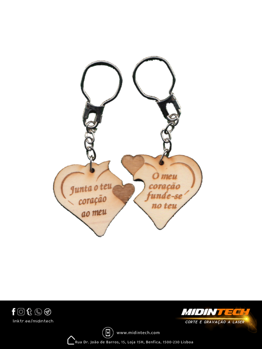 6025 | Porta-Chaves Corações Duplos #Amor-1