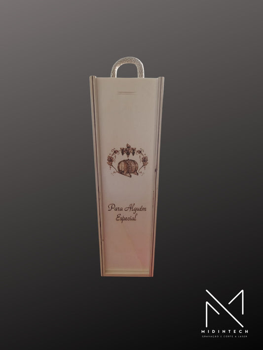 Caixa de vinho 1garrafa clara#CVUGC01