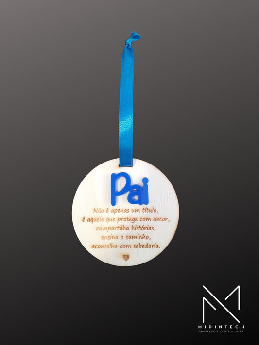 Placa pendurar redonda letras relevo#PPRLR01