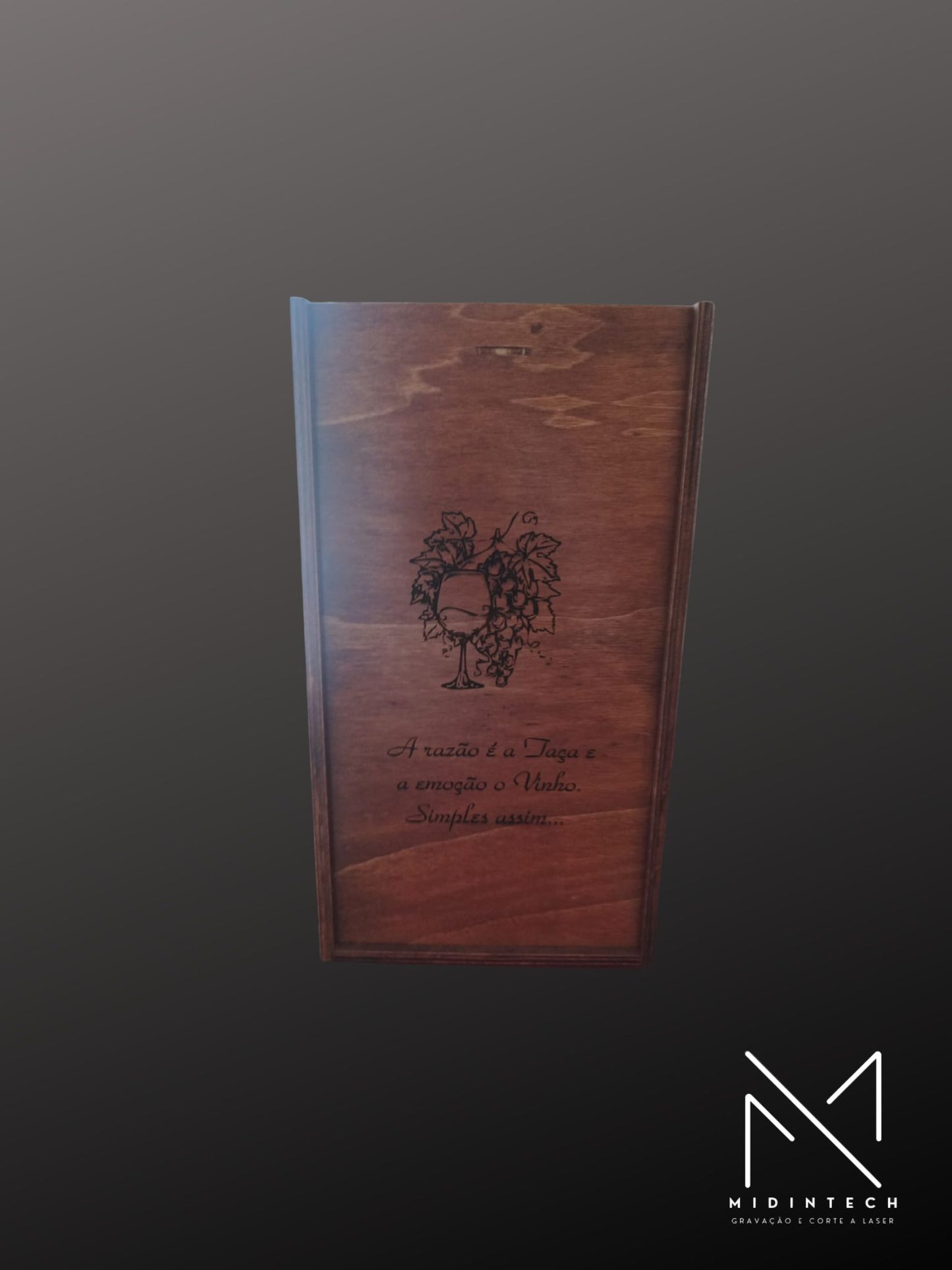 Caixa de vinho 2garrafas escura#CVDGE01