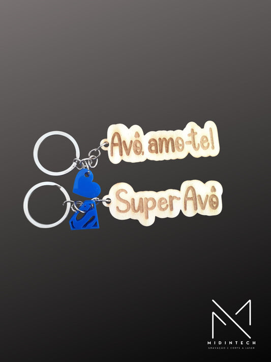Porta chaves com pendente azul#PCCPA03