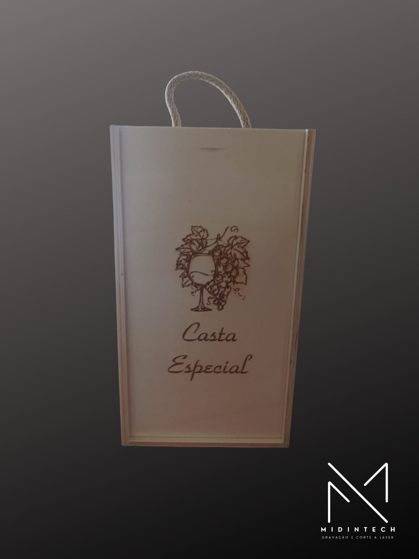 Caixa de vinho 2garrafas clara#CVDGC01